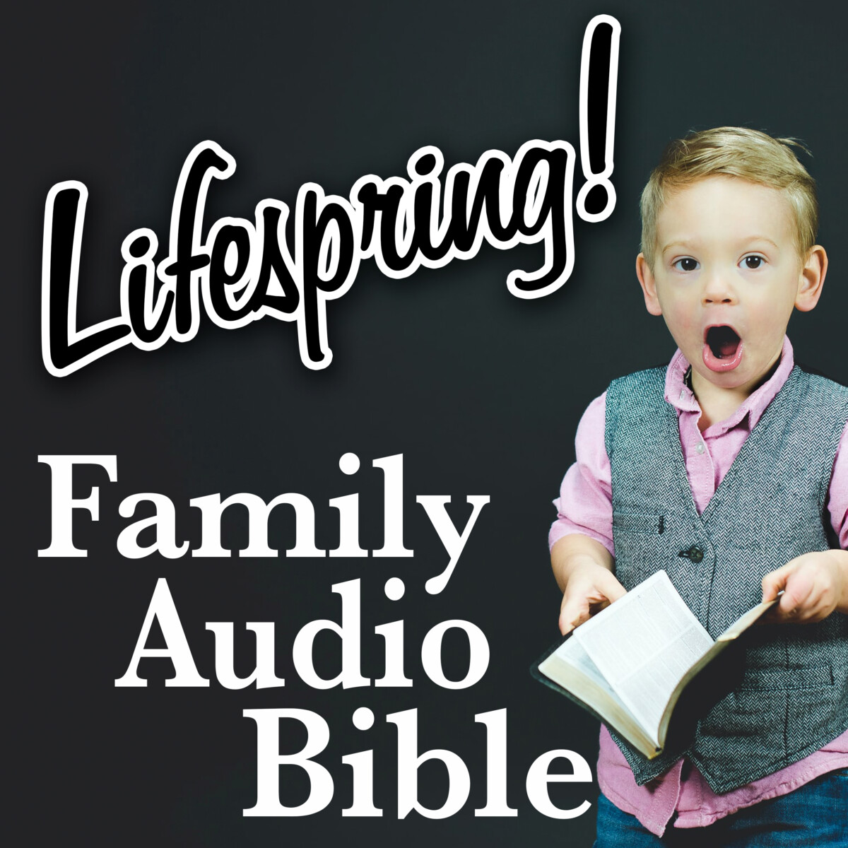 S12E111Art3000-Young boy with surprised look holding a Bible