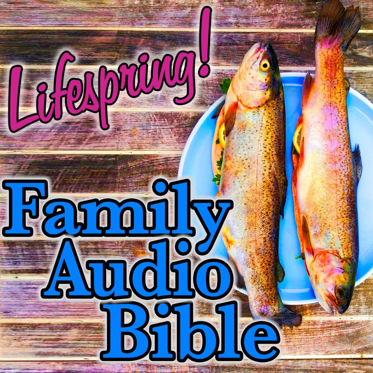 S12E157Art3000-two trout on dinner plate