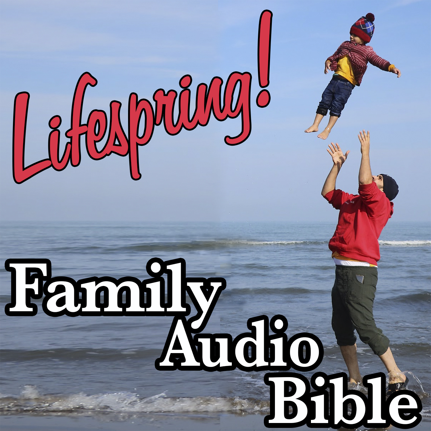 S132E063Art1400-father tossing son on the beach