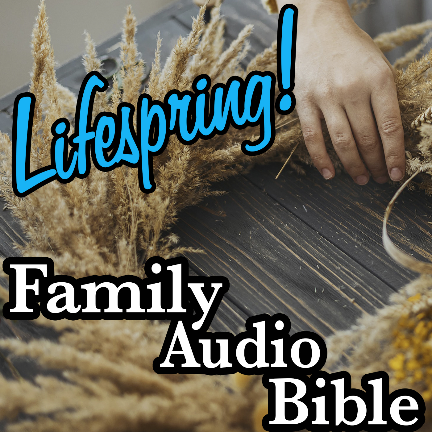 S132E066Art1400-hands weaving grass wreath