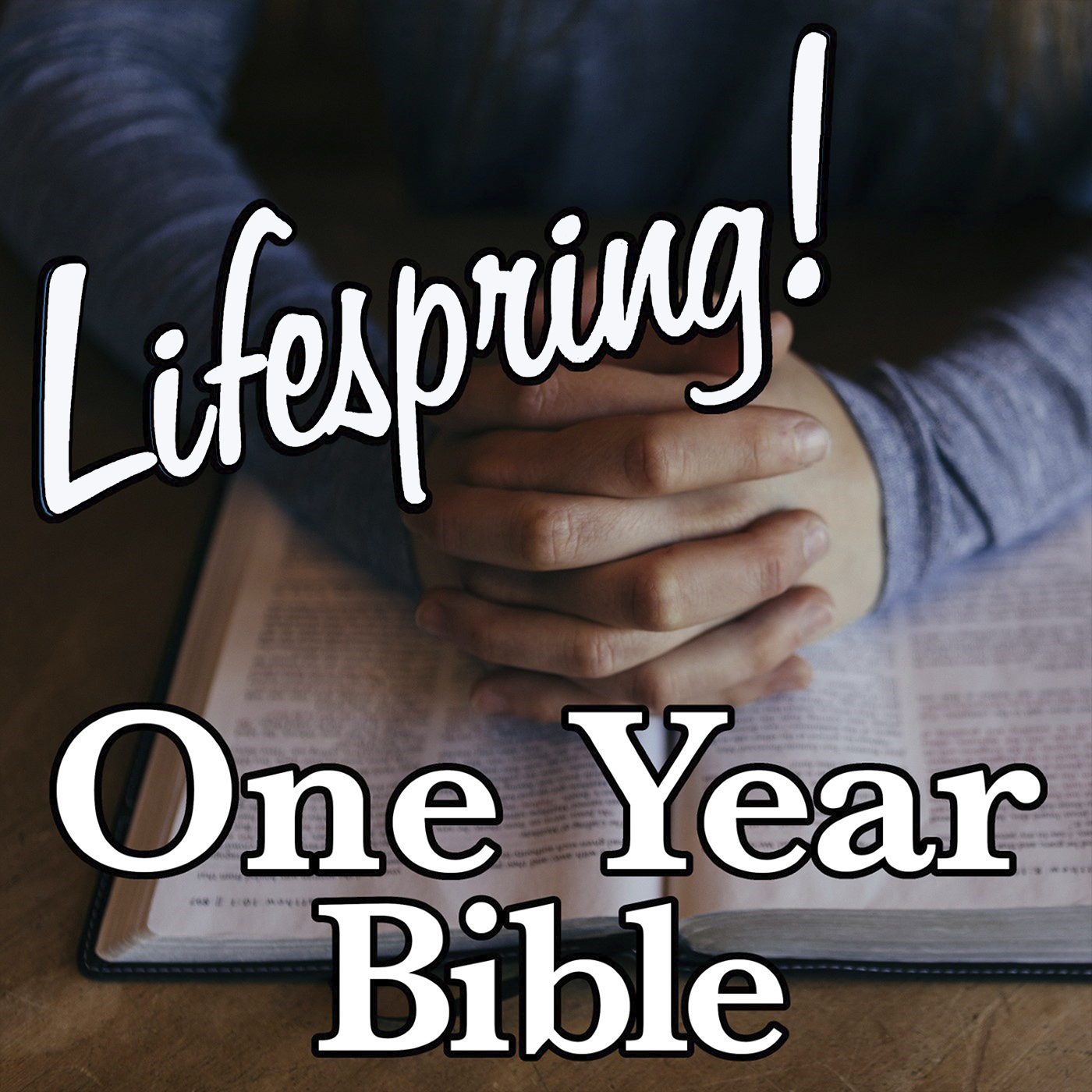 S13E128ArtSWS1400v2a-praying hands on Bible
