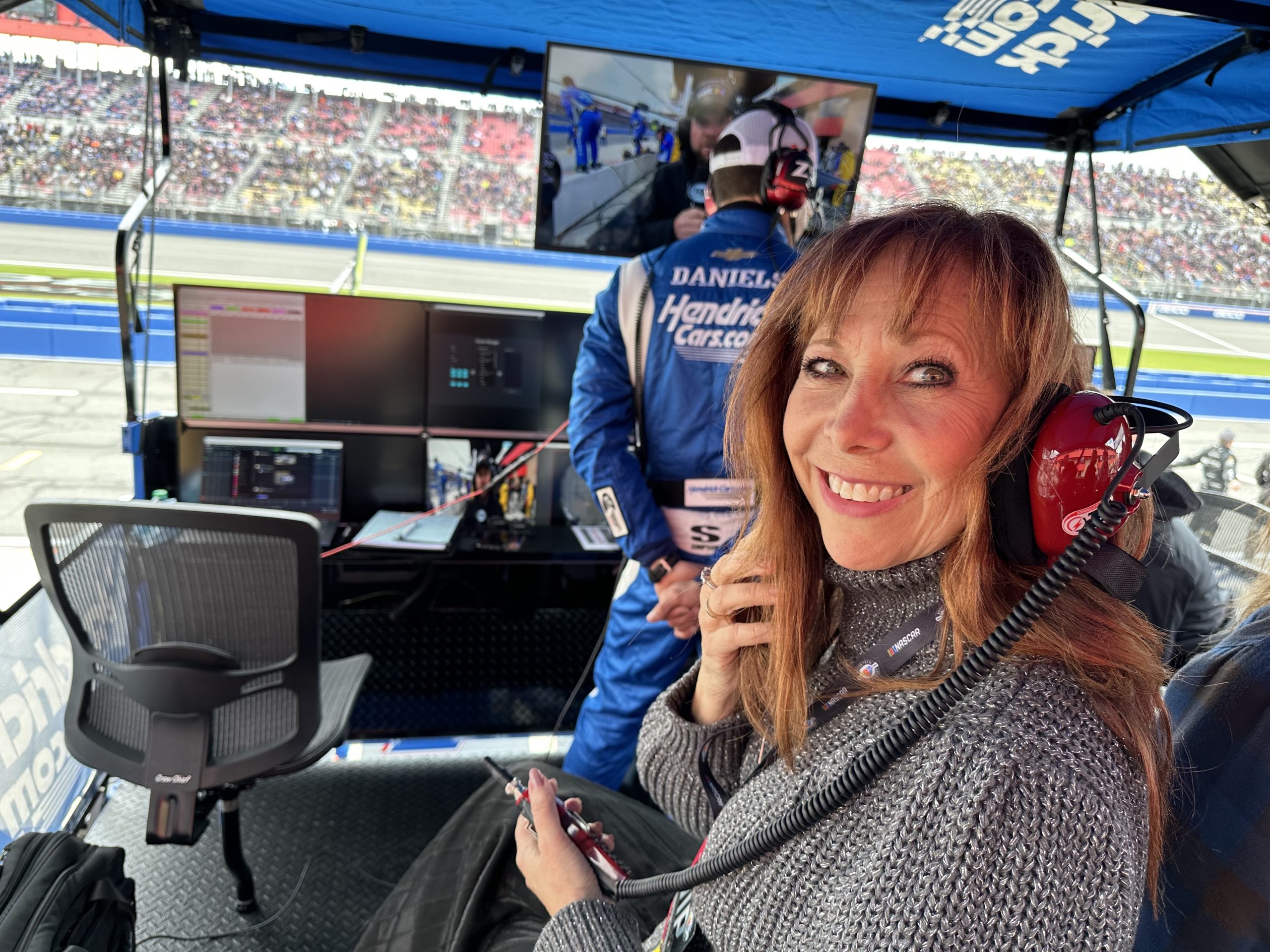 In the pit box