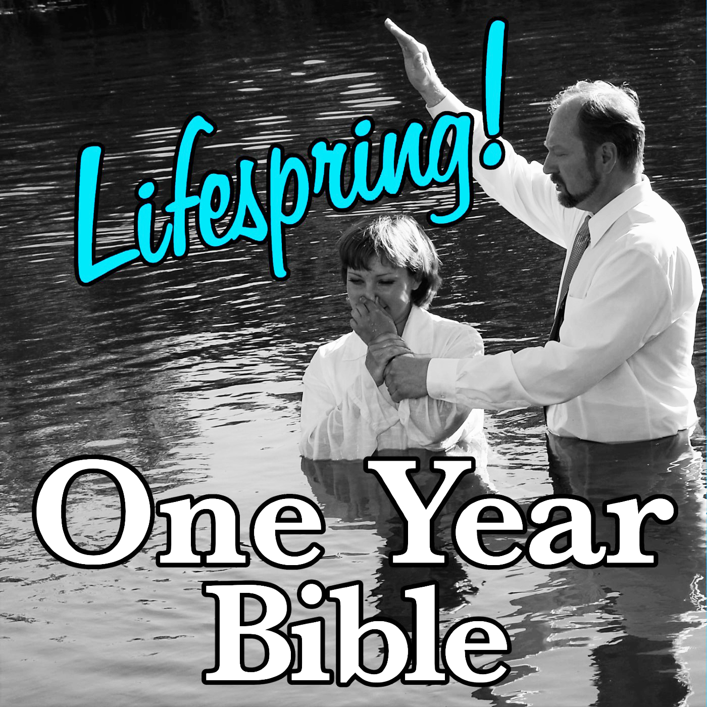 S13E217ArtSWS1400-woman being baptized in lake