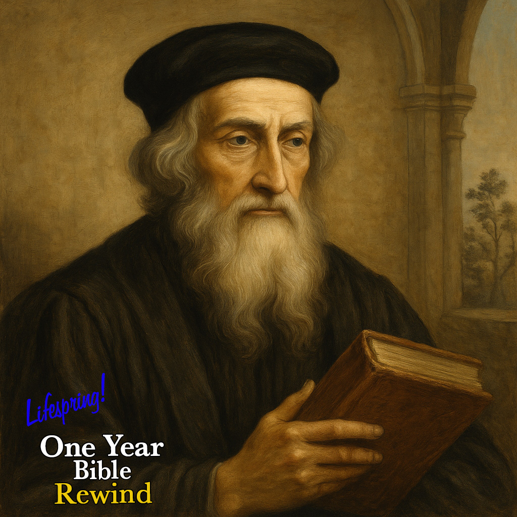 John Wycliffe — Trumpets, Trouble, and Triumph — Joshua 6–10 — On This Date in Church History art