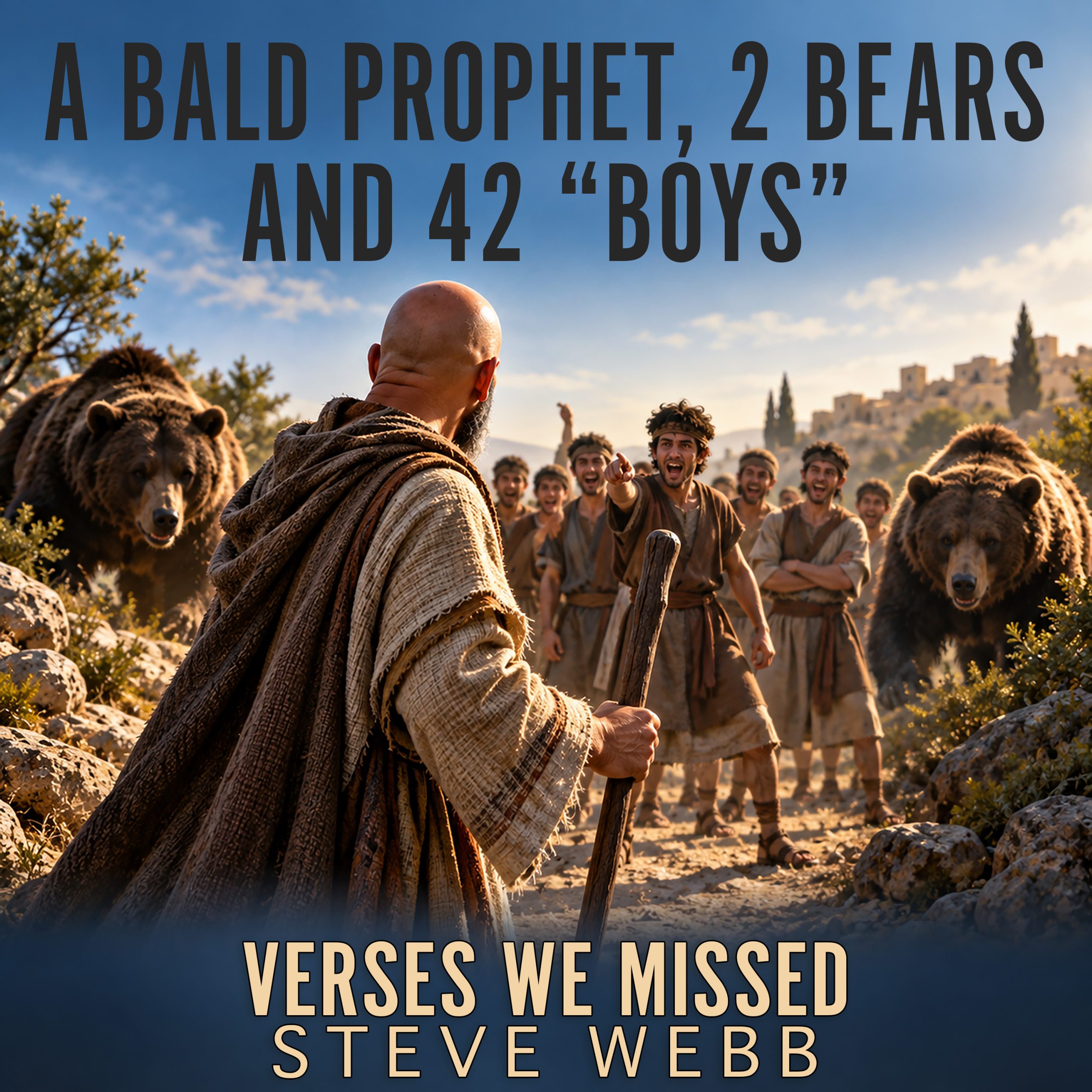 A Bald Prophet, 2 Bears and 42 Boys, 2 Kings 2:23-24, Verses We Missed podcast artwork